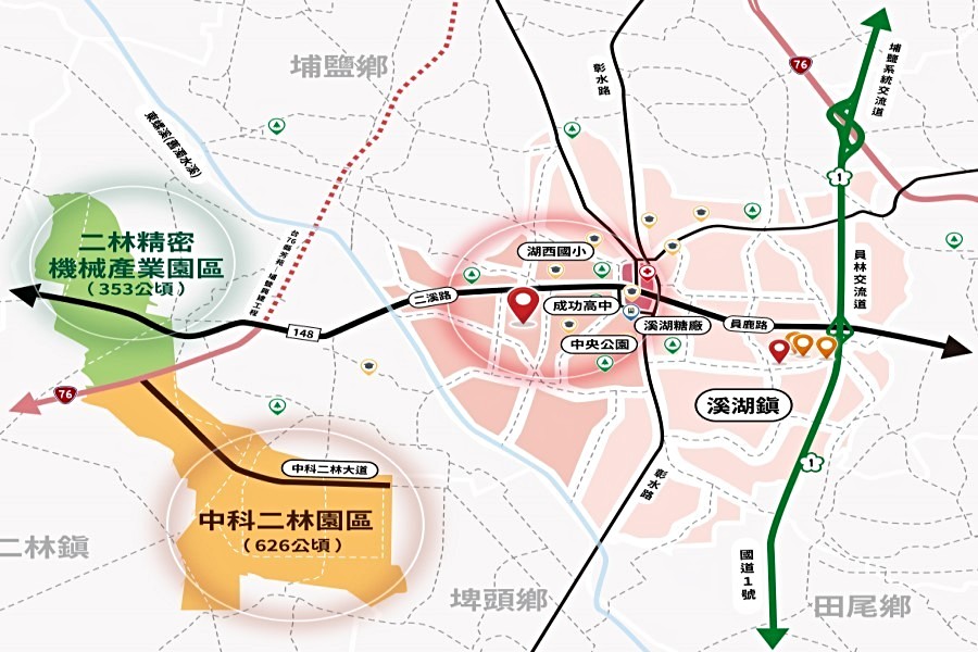 建案鄰近中科二林園區