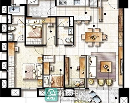 🚇⚡台積電捷運宅3房大空間平車可租補權威 - Image 3