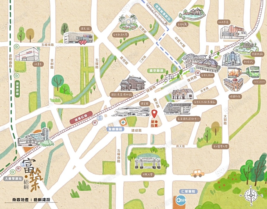 梧桐富築交通圖