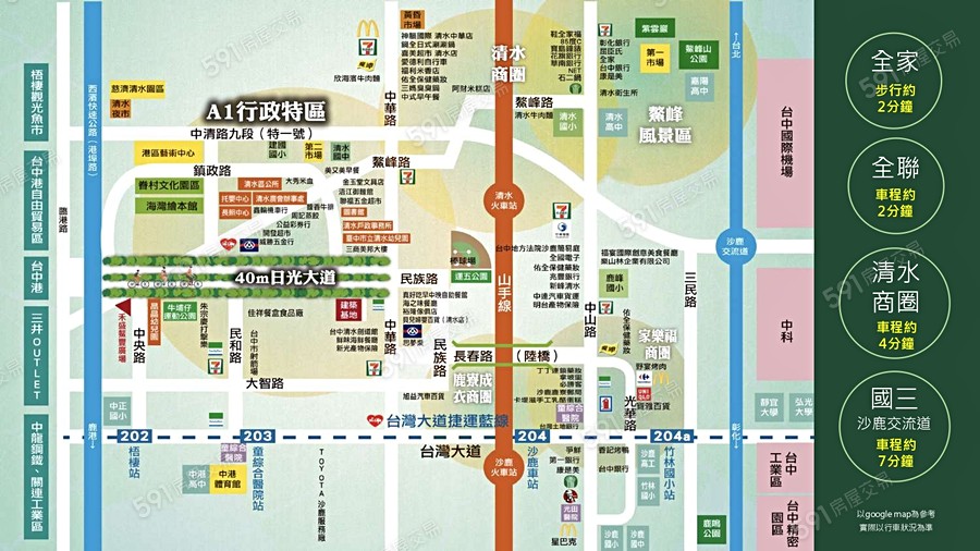 日光森活交通圖