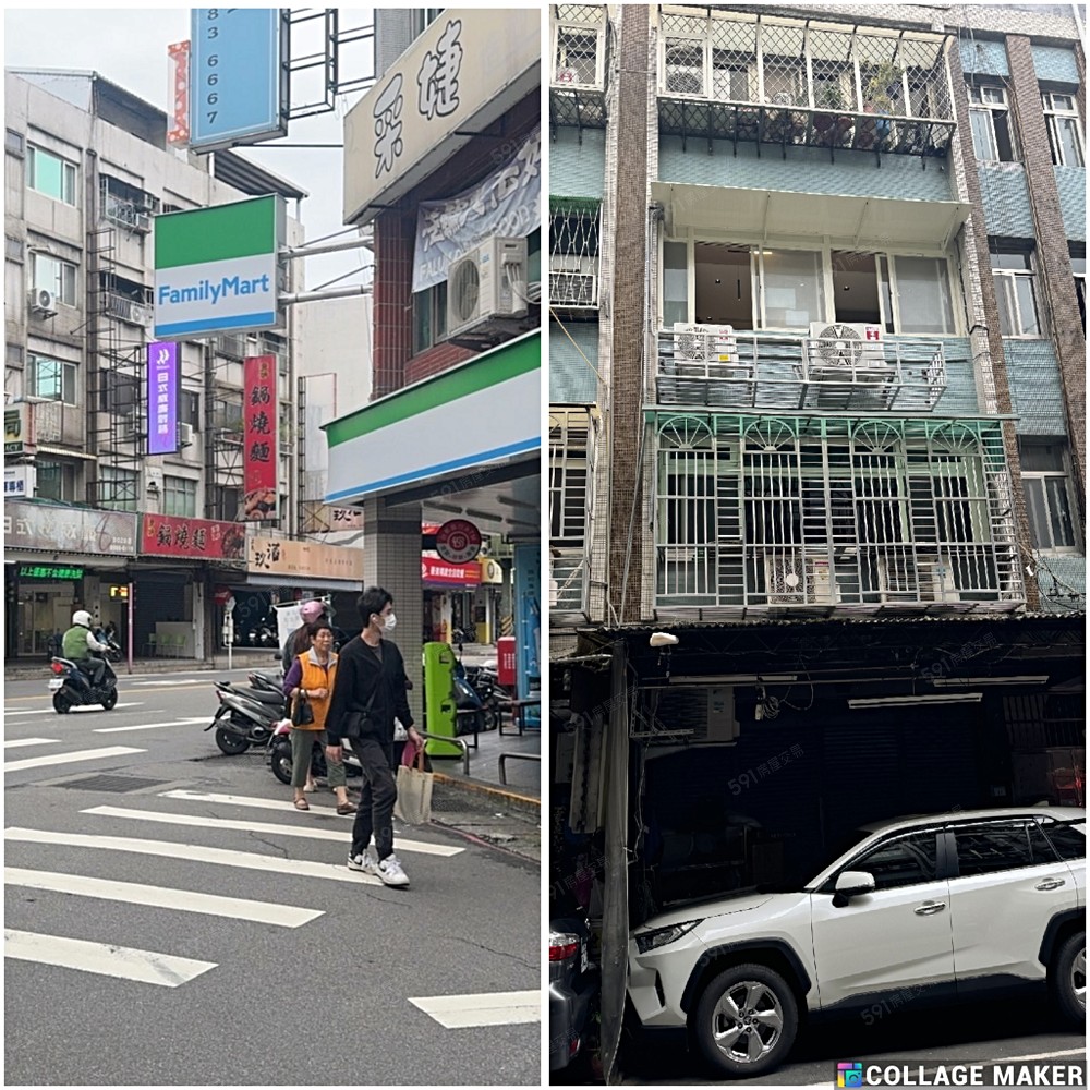 巷口便全家利商店 / 3樓戶外雨棚冷氣架/ 樓梯間新燈具