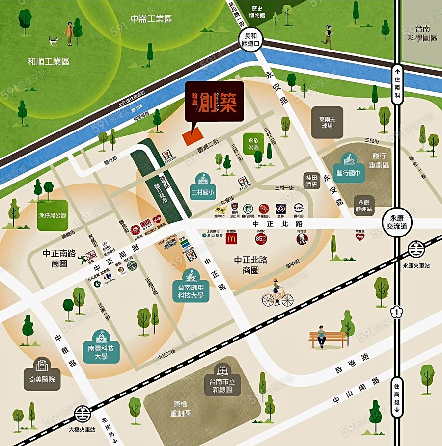 翰唐創築交通圖