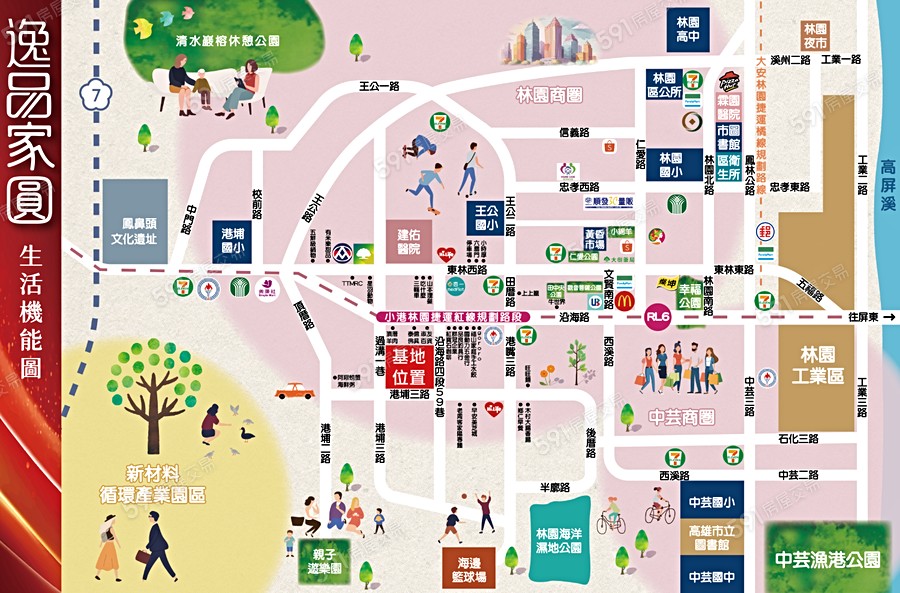 逸品家圓交通圖