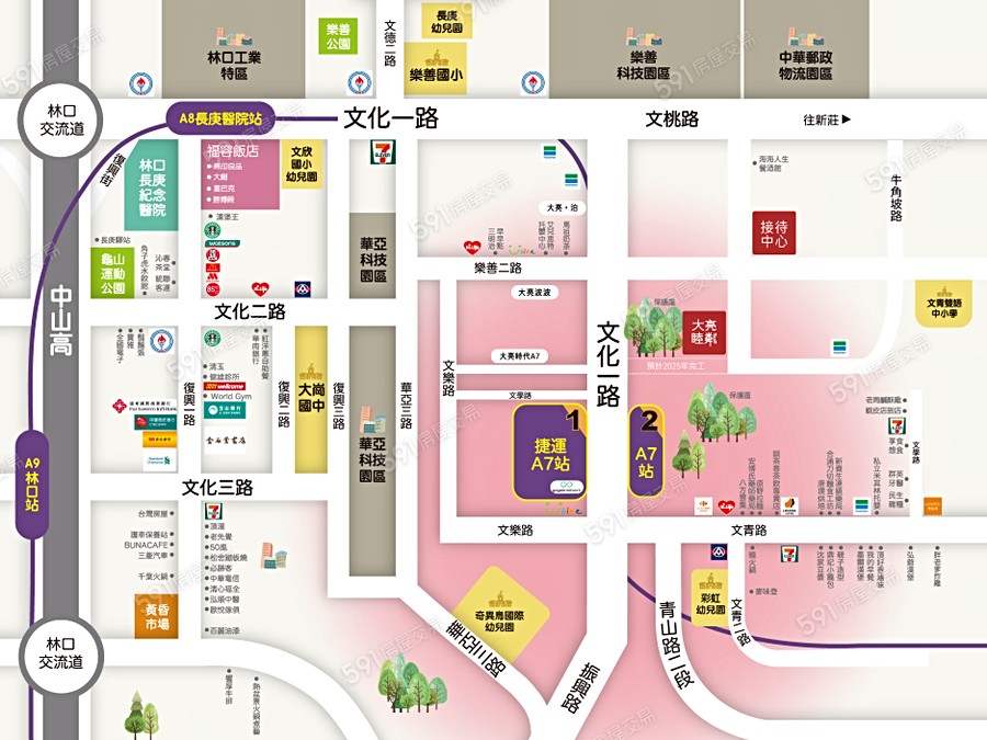 大亮睦粼交通圖