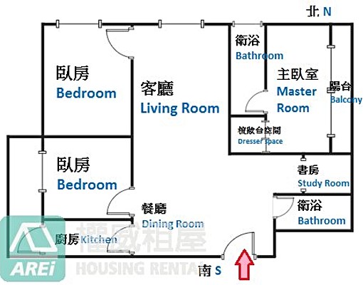 🚊高鐵MRT新驛城景觀緻美正三房加書房平車權威 - Image 3