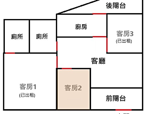 新埔捷運站，玫瑰公園大富社區一樓雅房招租 - Image 1