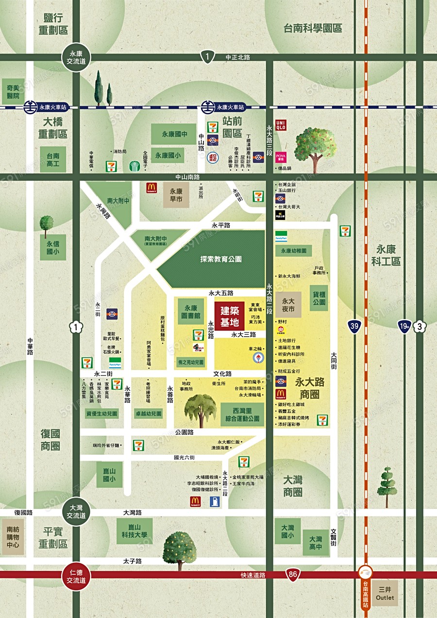 探索森活交通圖