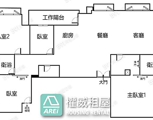 👑農十六國王城堡典雅4房3平車權威 - 591租屋網 - Image 3