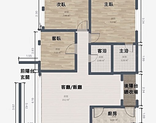市政府站旁/巷內精美電梯華廈大三房含機械車位/可寵/空屋 - Image 7