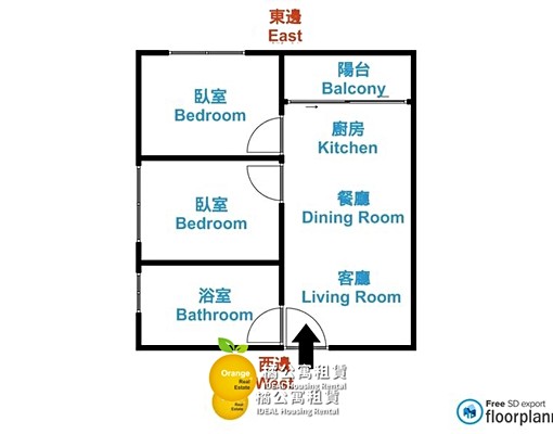 🍊美術館青海Line明亮兩房空屋平車 - Image 3