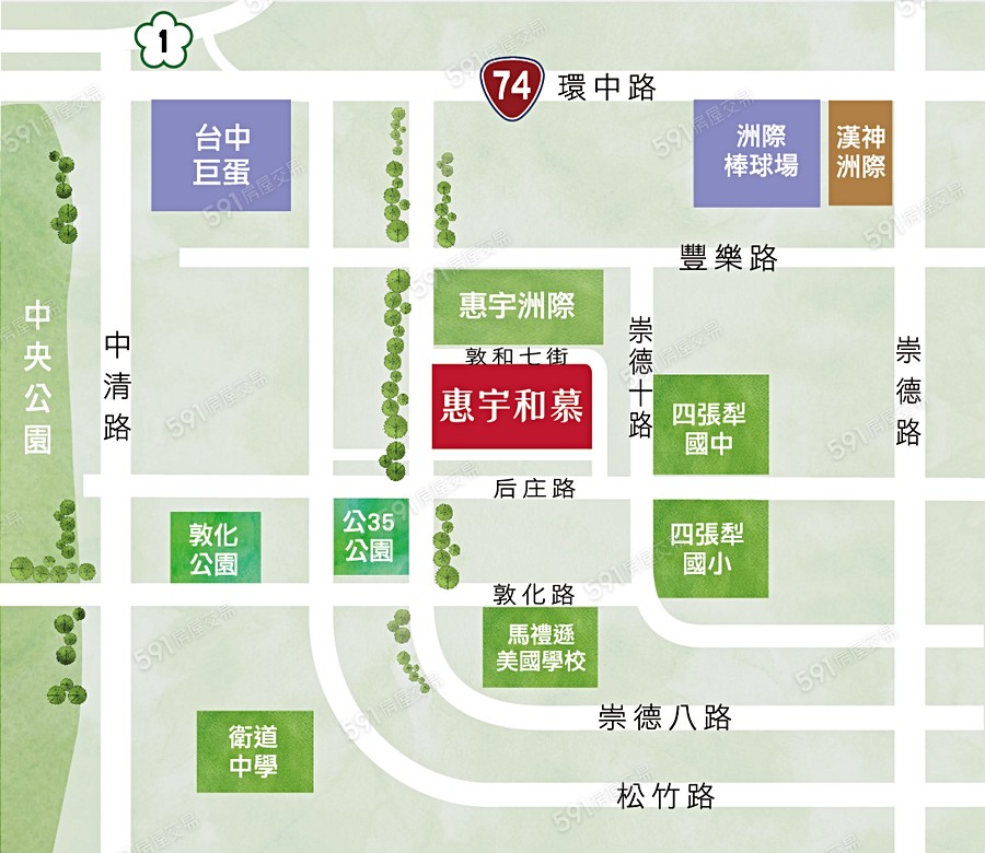 惠宇和慕交通圖