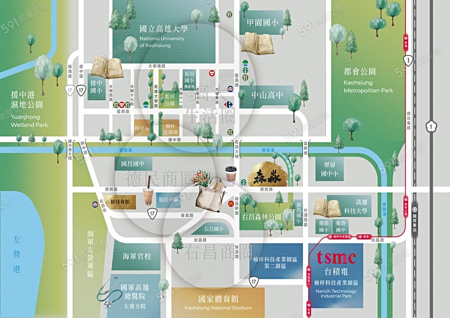 吉隆森淼交通圖