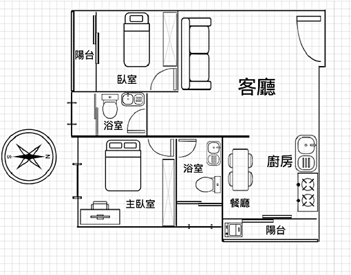 新市園區全新未入住邊間採光2房2衛2陽台(租) - Image 2