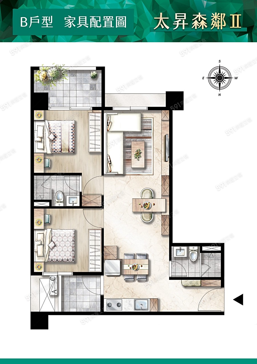 太昇森鄰II格局圖