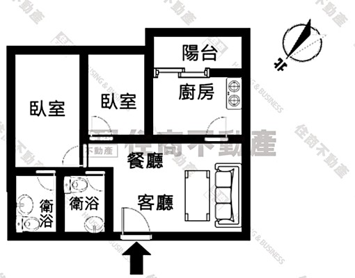 可租補宏盛水悅面中庭@亮麗2房+車位(附傢俱) - Image 13