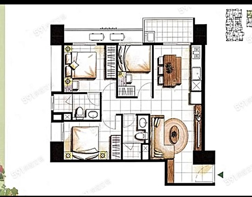 C大晟租屋免仲費北屯機捷好市多高樓層三房洗脫烘公設健身房 - Image 2