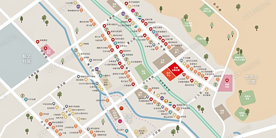 新潤-安曼莊園交通圖