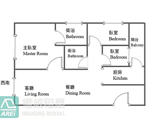 可租補|惟美術|青海商圈三面採光冷暖空調|3房 - Image 3