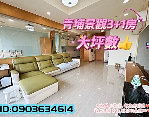 🏡青埔景觀豪華裝潢大3房(含車管)高級裝潢美炸👍#近環球 - Image 1