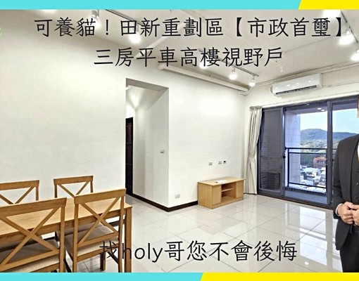 可養貓!田新重劃區【市政首璽】三房平車高樓視野戶 - Image 1