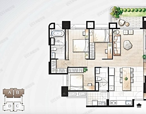 🏡租屋推推｜中科匯-純三房附車位｜中高樓層永久棟距 - Image 1