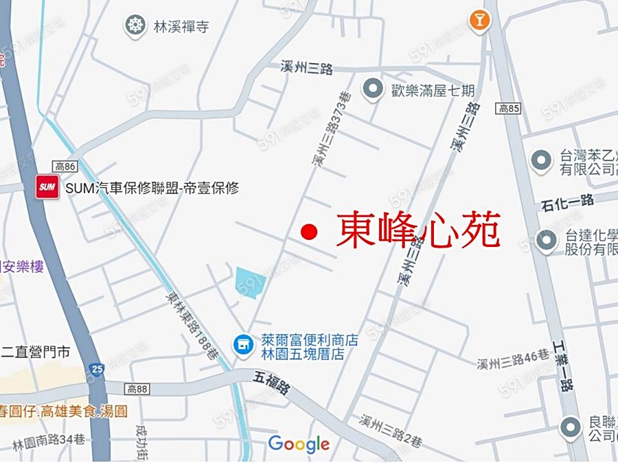 東峰心苑交通圖