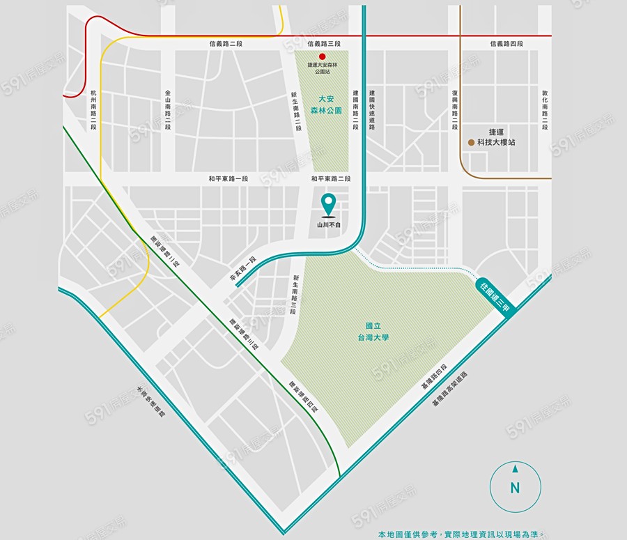 山川不白交通圖