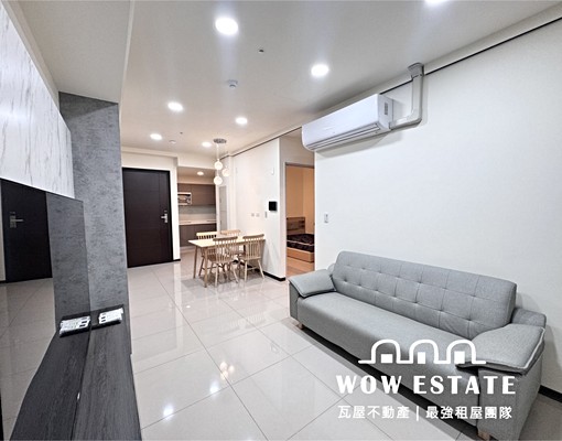 近嶺東商圈✅高樓視野/正2房/全配傢俱電/系統櫃收納✅可租補 - Image 2