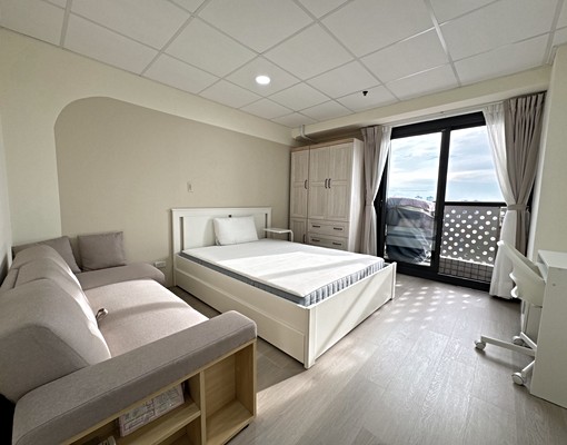 柳川教育大學無限視野可租補電梯陽台唯美奶茶色套房 - Image 11