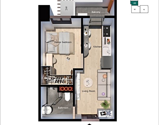 ‼️租🔆全新一房一廳一衛🔆獨立陽台💯 - Image 2