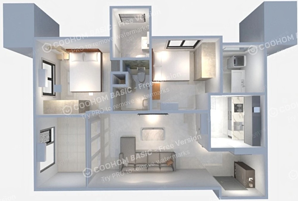 完整傢俱配置圖 全室變頻家電、新傢俱即